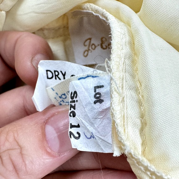 VTG JoEd Sophisticates Dress Size 12 Long Satin Sheer Romantic Elegant 60s Fairy - Picture 13 of 16